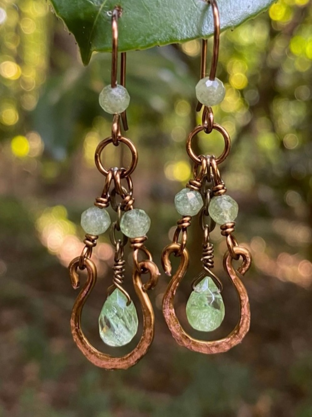 Moss Agate Drop Earrings